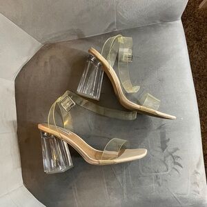 Steve Madden clear block heels